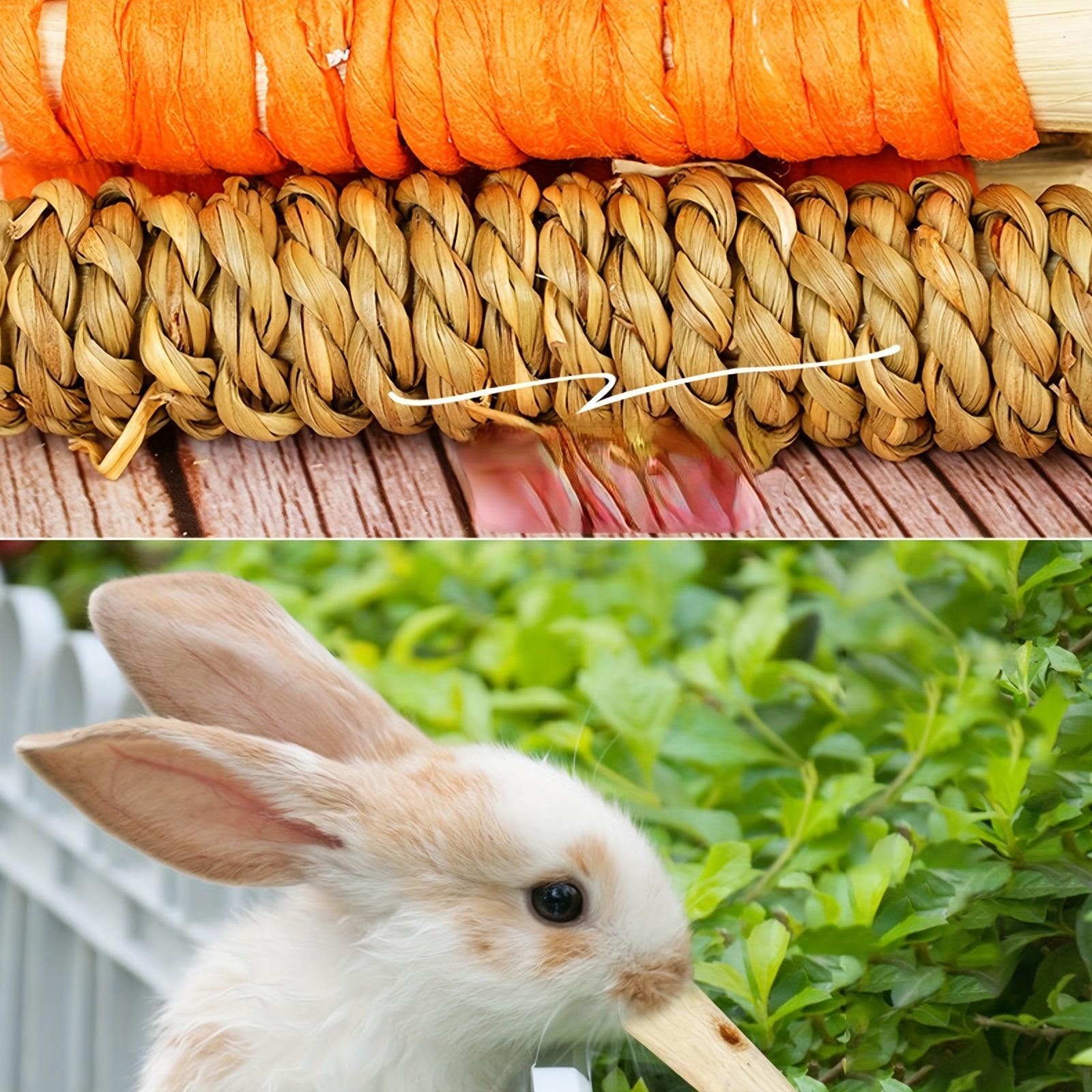 3pcs Rabbit Chew Toys Natural Grass Sweet Bamboo Molar Stick