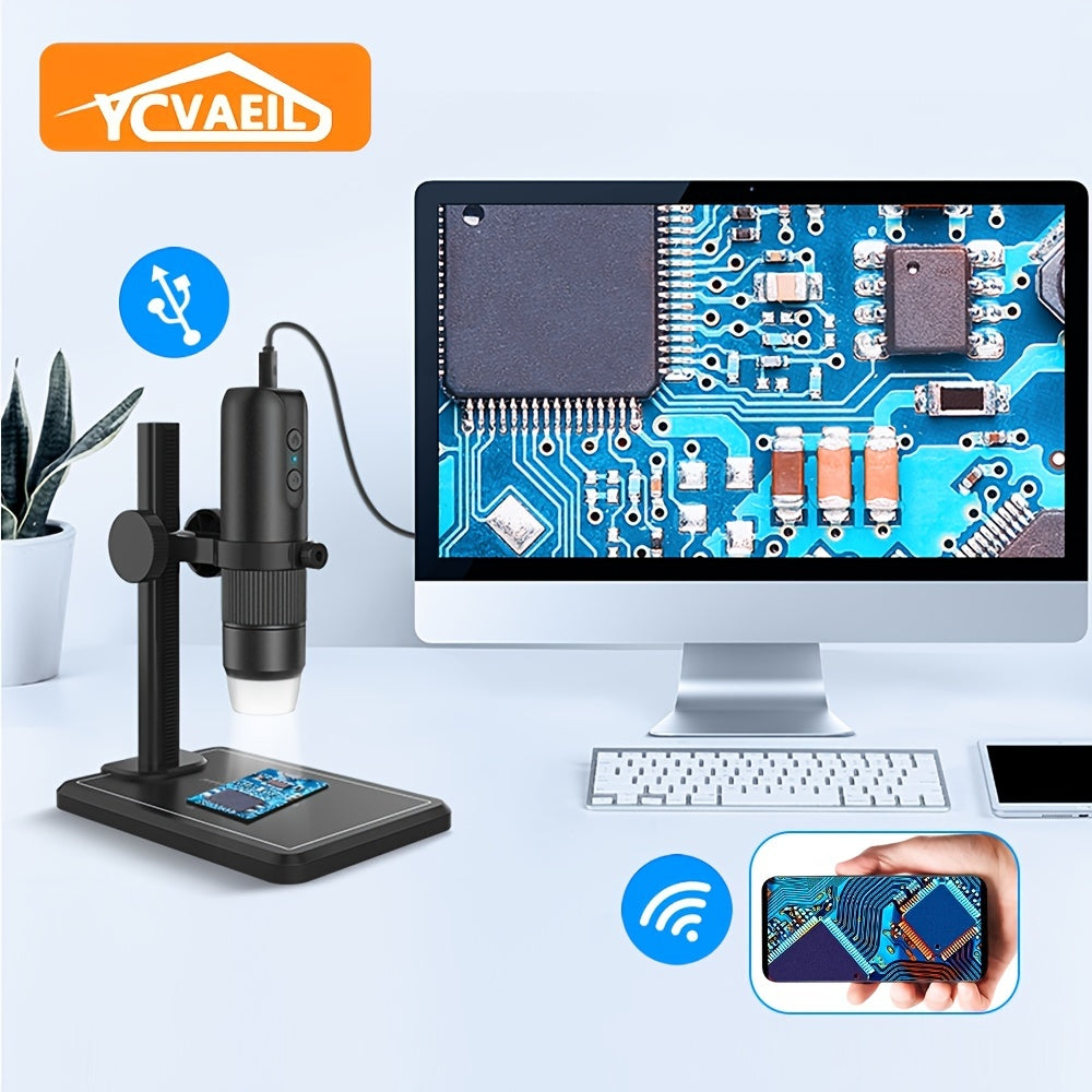 1600X HD Digital Microscope 8LED Endoscope Camera For Phone PC Soldering