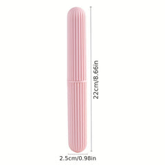 Portable Toothbrush Box Plastic Stripes Travel Wash Toothbrush Cover