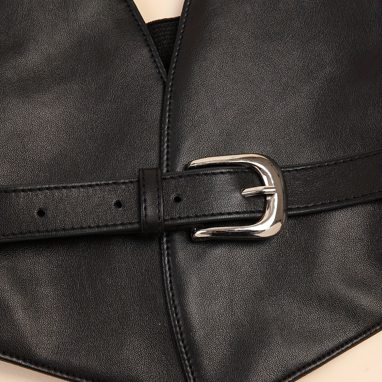 Punk Pin Buckle Wide Belt PU Leather Waistband Vintage Dress Coat Girdle