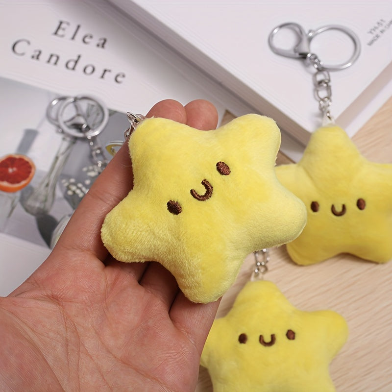 Yellow Keychain Star Doll Backpack Pendant Little Star Plush Pendant