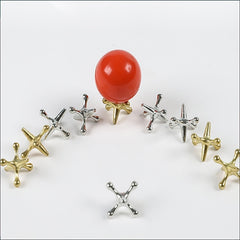 11pcs Metal Jacks Game Set w/ 10 Jacks & 1 Ball, Nostalgic Toy for Teens