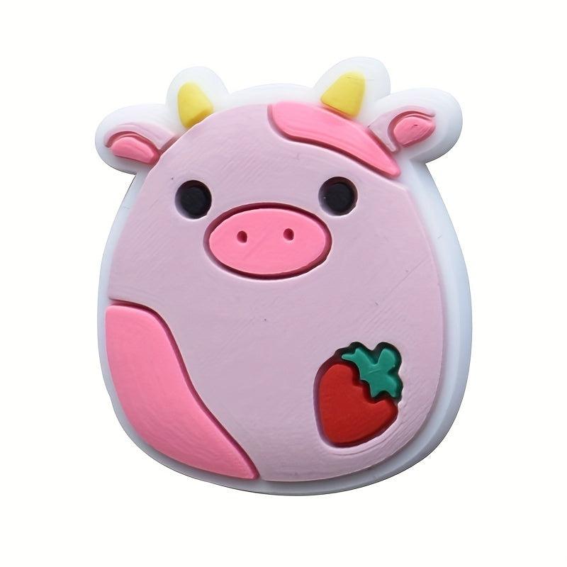 41pcs Cartoon Pig Shoe Charms For Bubble Sandals PVC Shoe Decorations