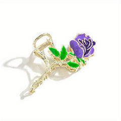 Flower Shape Hair Claw Metal Shark Claw Large Ponytail Holder