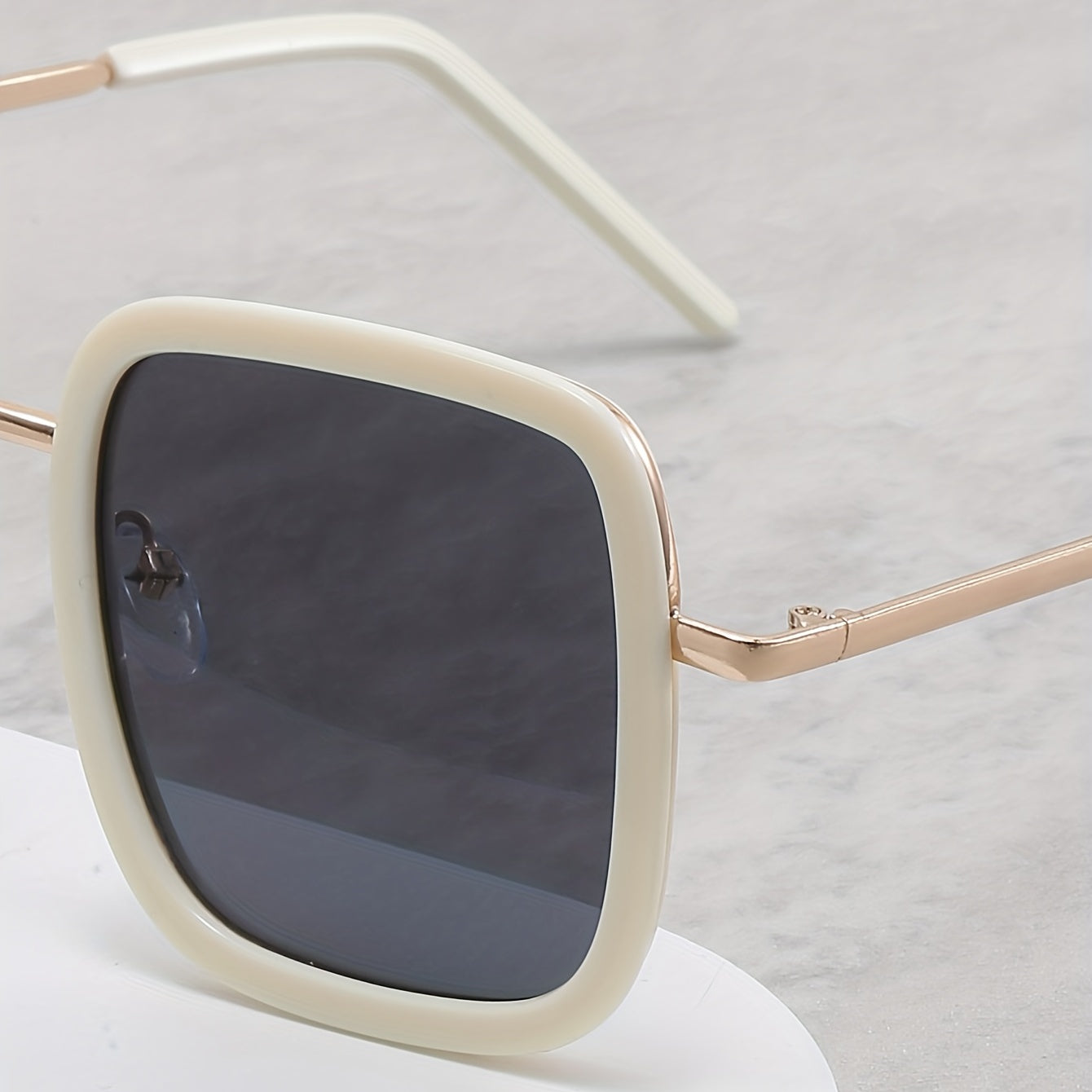 Square Sunglasses Anti Glare UV400 Sun Shades Metal Glasses for Driving
