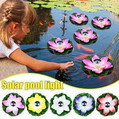 Solar Floating Lotus Light for Garden Pond Night Light