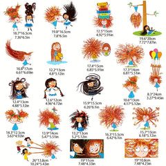 21pcs Felt Set No Curly Hair Book Theater Props Interactive Toy