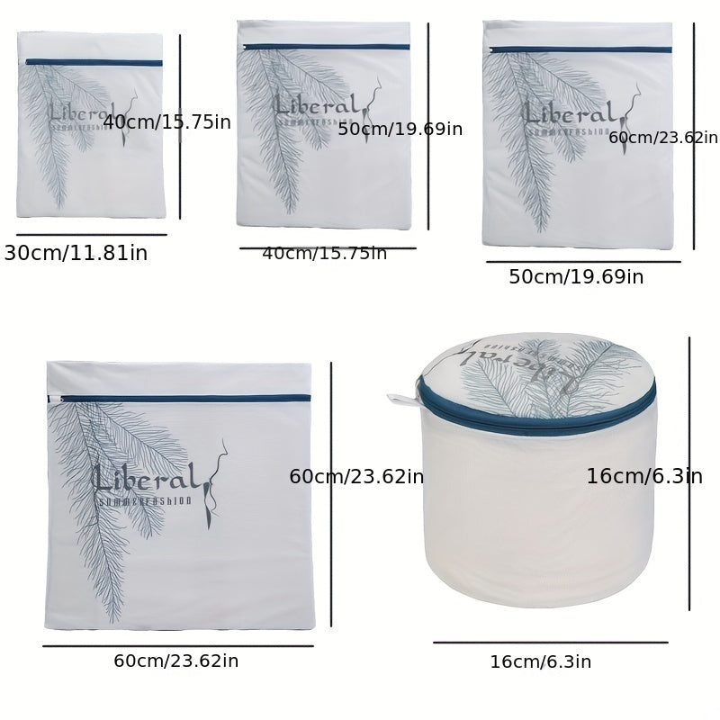 5pc Laundry Bag Set Lightweight Washing Bags Sweater Blouse Hosiery Bras