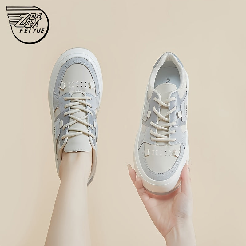 Women's Colorblock Platform Sneakers Low Top Shoes