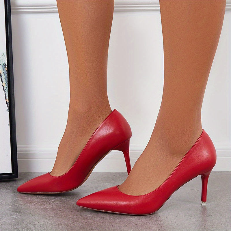 Women's Pointed Toe High Heels Slip On Stiletto Pumps