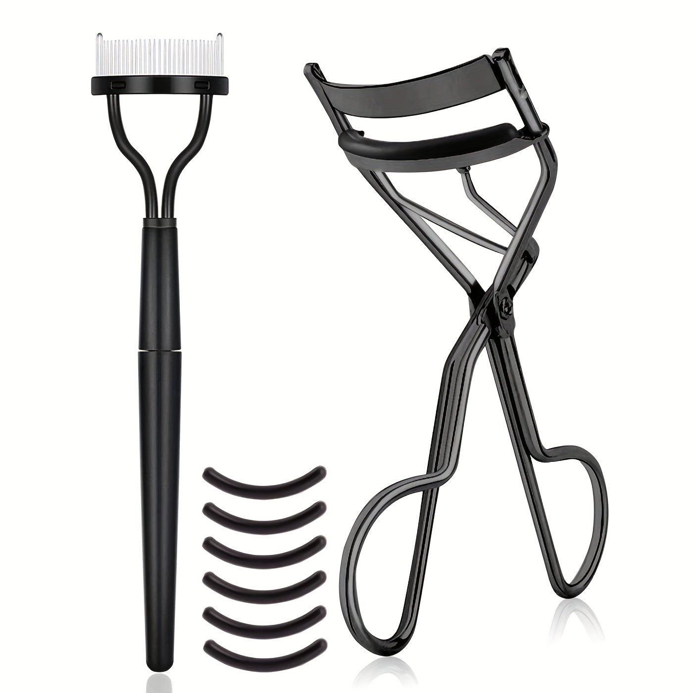 Eyelash Curler with Steel Comb and 6 Replacement Pads
