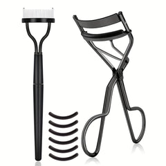 Eyelash Curler with Steel Comb and 6 Replacement Pads