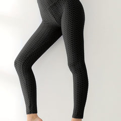 High Waist Honeycomb Peach Butt Leggings for Women