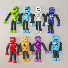 Telescopic Robot Toy 8pcs Suction Cup 2 Styles 4 Colors Pop Fidget Tubes