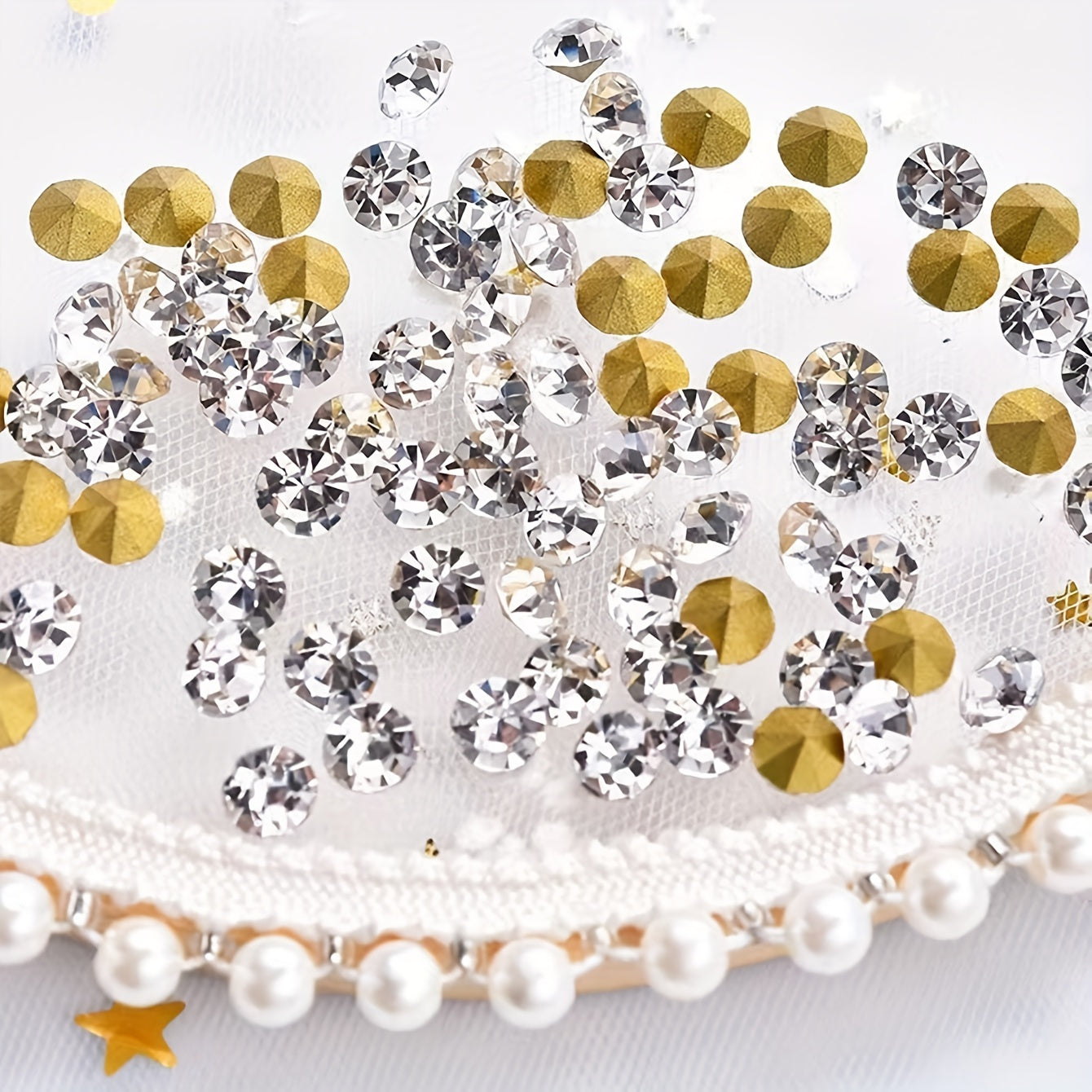 400 pcs Clear Diamond Rhinestones for Nail Art and Crafts