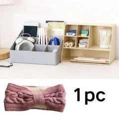 Women's Winter Plush Earmuffs Headband Soft Stretch Polyester Warm Hair Wrap