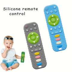Baby Remote Control Shaped Teether Safe Silicone Reduces Biting Teething Toy