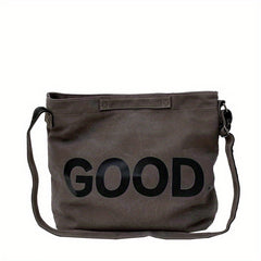 Vintage Vegan Crossbody Bag Large Capacity Shoulder Bag