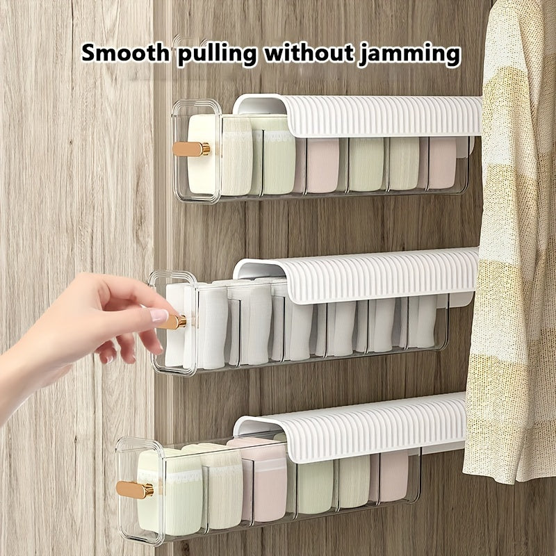 Hanging Grid Underwear Plastic Storage Box Drawer Basket