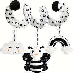 Newborn Spiral Hanging Plush Toy for Stroller, Car Seat, Bed