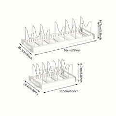 Kitchenware Organizer Shelf w/ Pot Lid Holder Utensil Rack Drawer