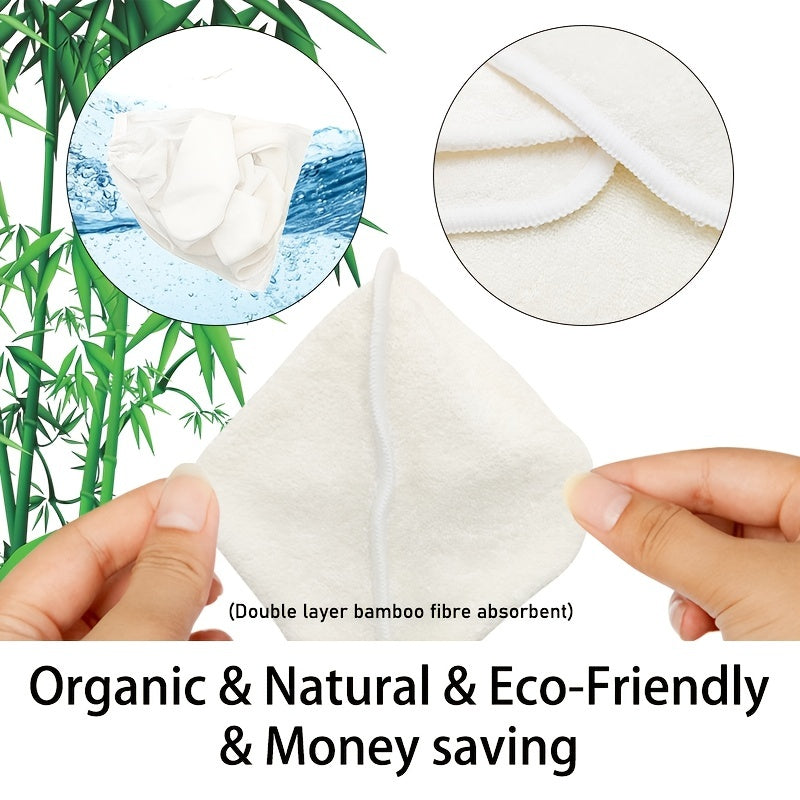 2 Bamboo Facial Cleansing Cloths - Washable Exfoliating Makeup Remover