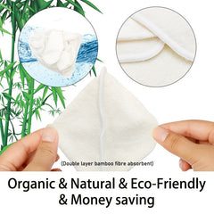 2 Bamboo Facial Cleansing Cloths - Washable Exfoliating Makeup Remover