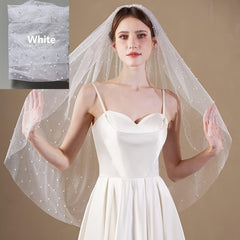 French Bridal Veil Wedding Headpiece with Comb Pre-Wedding Accessory
