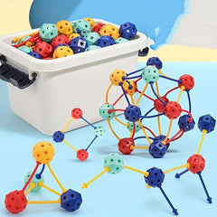 45pcs 3D Geometric Building Blocks PVC Construction Set