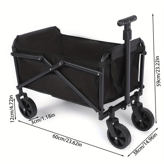 Portable Foldable Camping Cart with Storage, Mini Trailer for Hiking Supplies