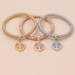 Multi-layer Silver Rose Chain Bracelet Set for Women