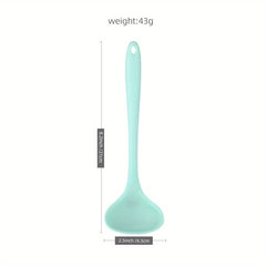 1pc Small Slotted Serving Spoon Silicone Olive Spoon Colander