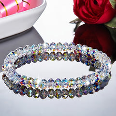 Colorful Faceted Crystal Bracelet For Women