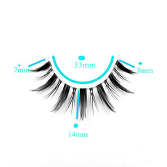4 Pairs Manga Lashes Spiky Anime False Eyelashes Natural Look
