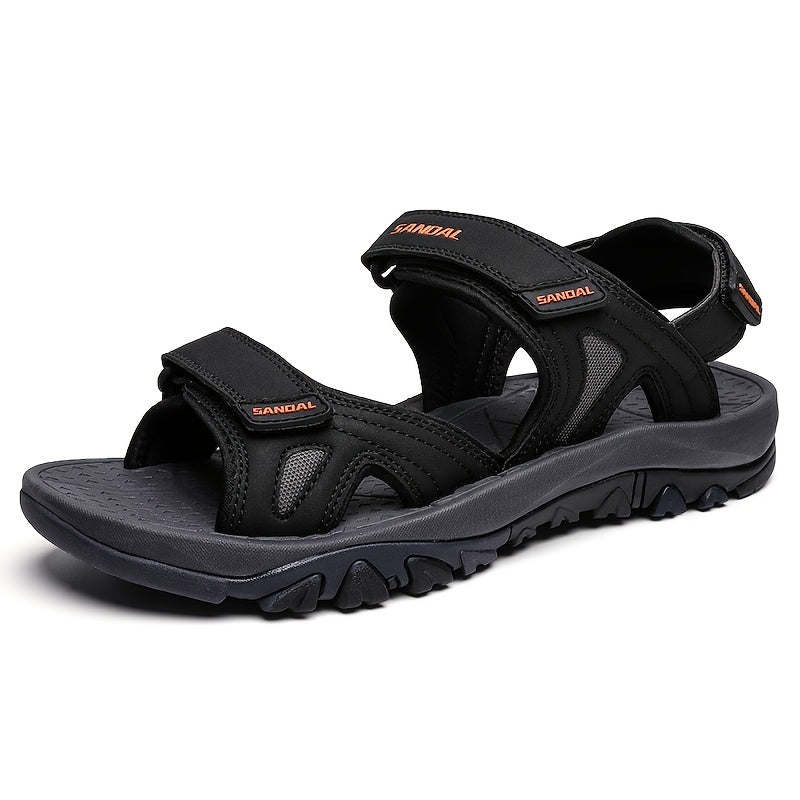 Men's Non Slip Hook And Loop Sandals Durable Quick Dry Closed Toe Beach Shoes