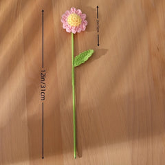 1pc Crochet Wool Eternal Flower Sun Chrysanthemum Gift Handicrafts