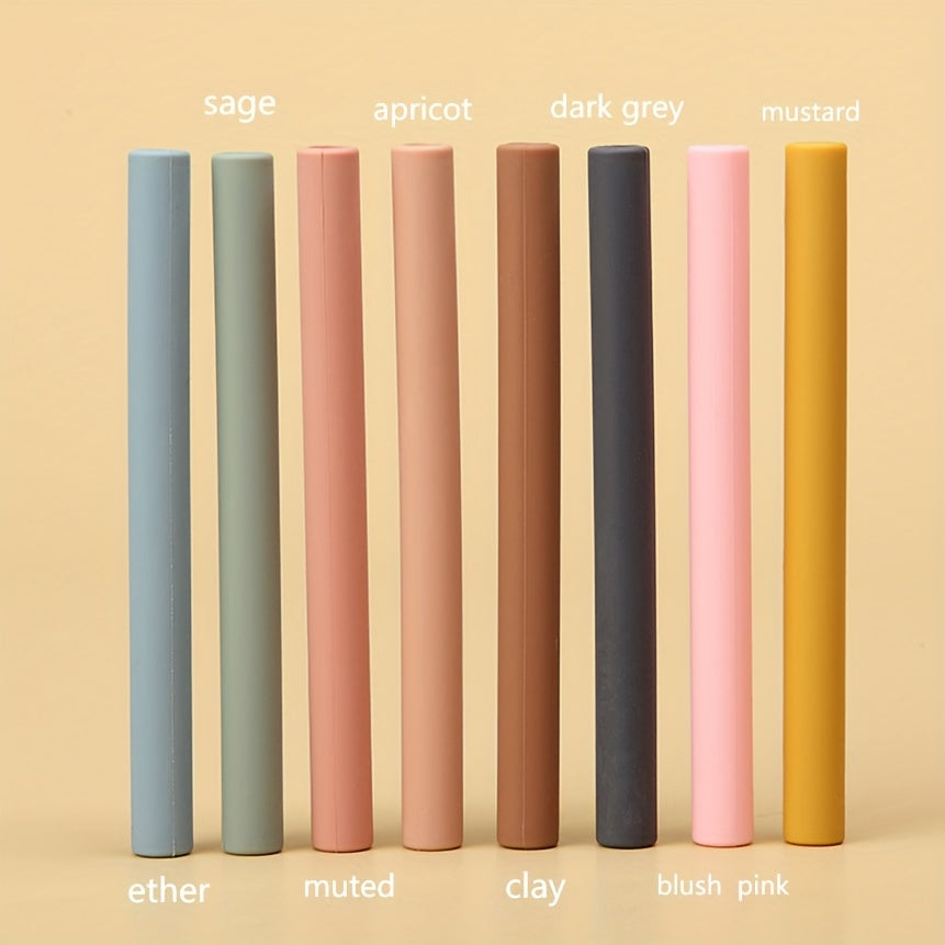 6pcs Reusable Baby Silicone Straws BPA-Free Straw Set for Babies and Toddlers