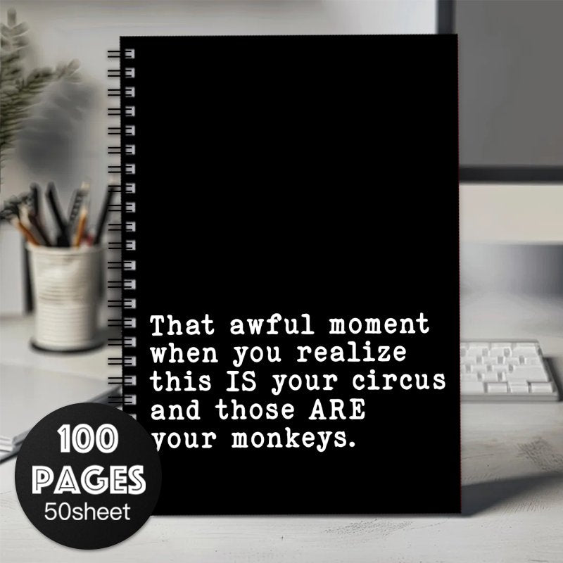 Funny Quote Spiral Notebook for Office Manager