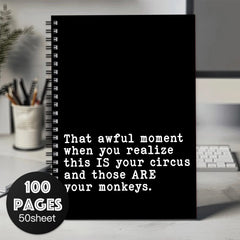 Funny Quote Spiral Notebook for Office Manager