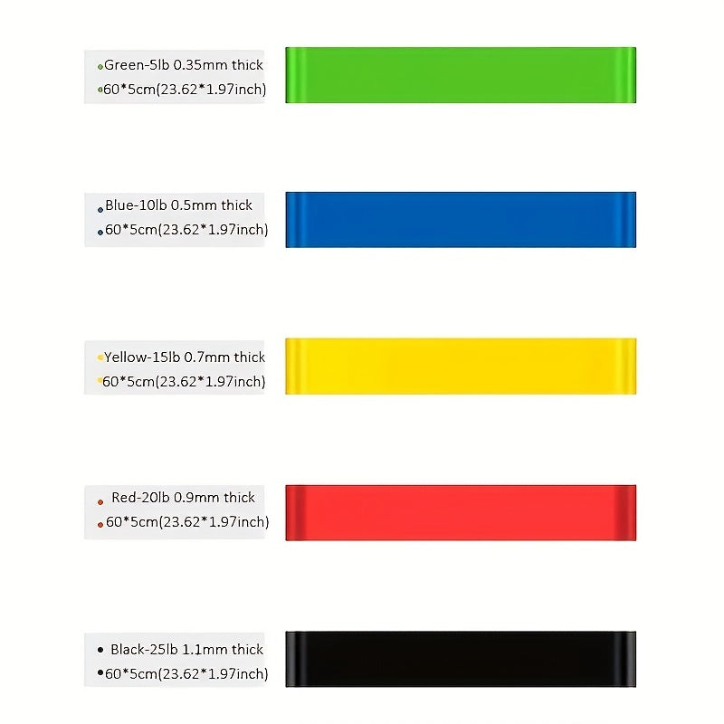 TPE Yoga Elastic Belt Fitness Resistance Band for Strength Training