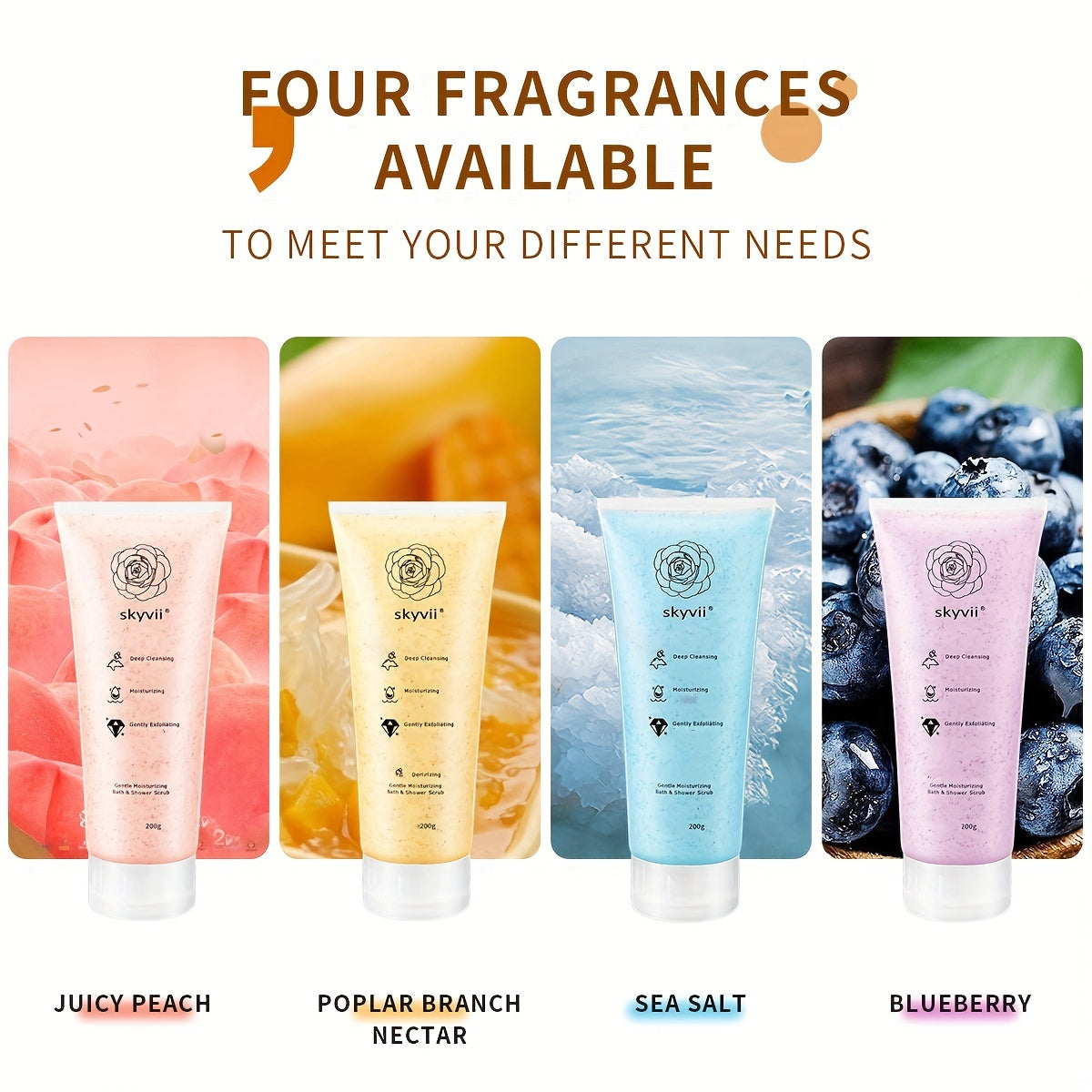 Exfoliating Body Scrub for Brighter Skin Tone & Long Lasting Fragrance