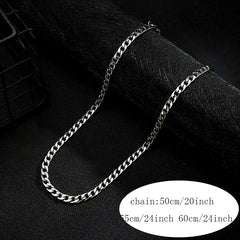 Men's Stainless Steel Cuban Chain Link Necklace Hip Hop Jewelry