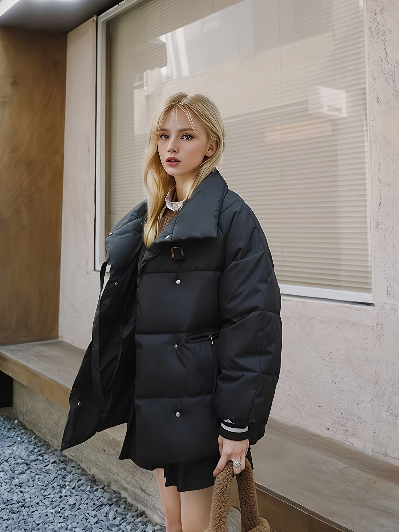 Warm Puffer Jacket for Women - Outdoor Winter Coat