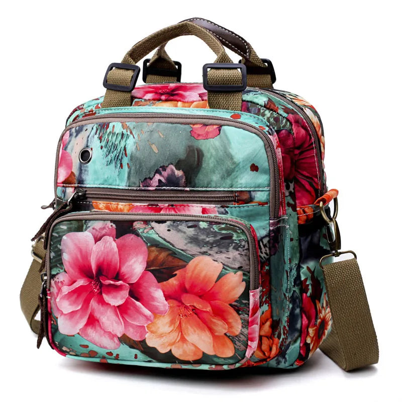 Women Handbag Floral Printing Shoulder Bag Lady Tote Bag