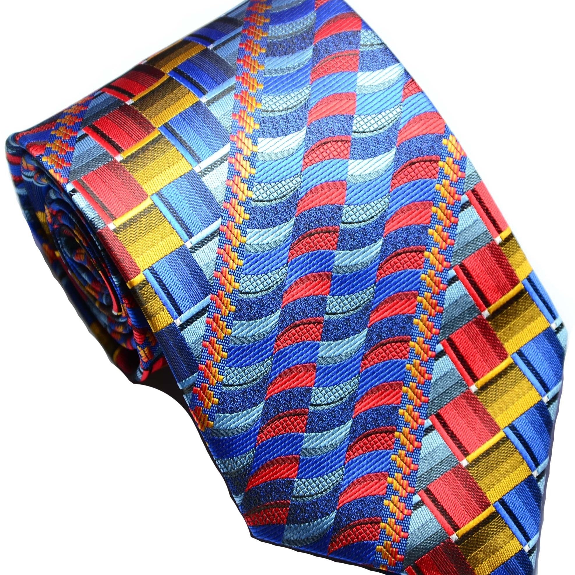 Men's Striped Floral Jacquard Necktie Business Wedding Party Great Gift