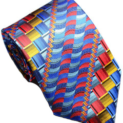 Men's Striped Floral Jacquard Necktie Business Wedding Party Great Gift