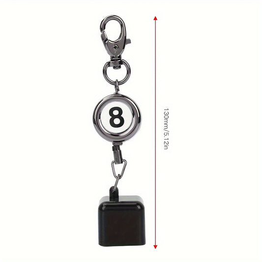 Pool Chalk Holder Billiard Chalk Pocket Cue Bag Clip Retractable Key Ring