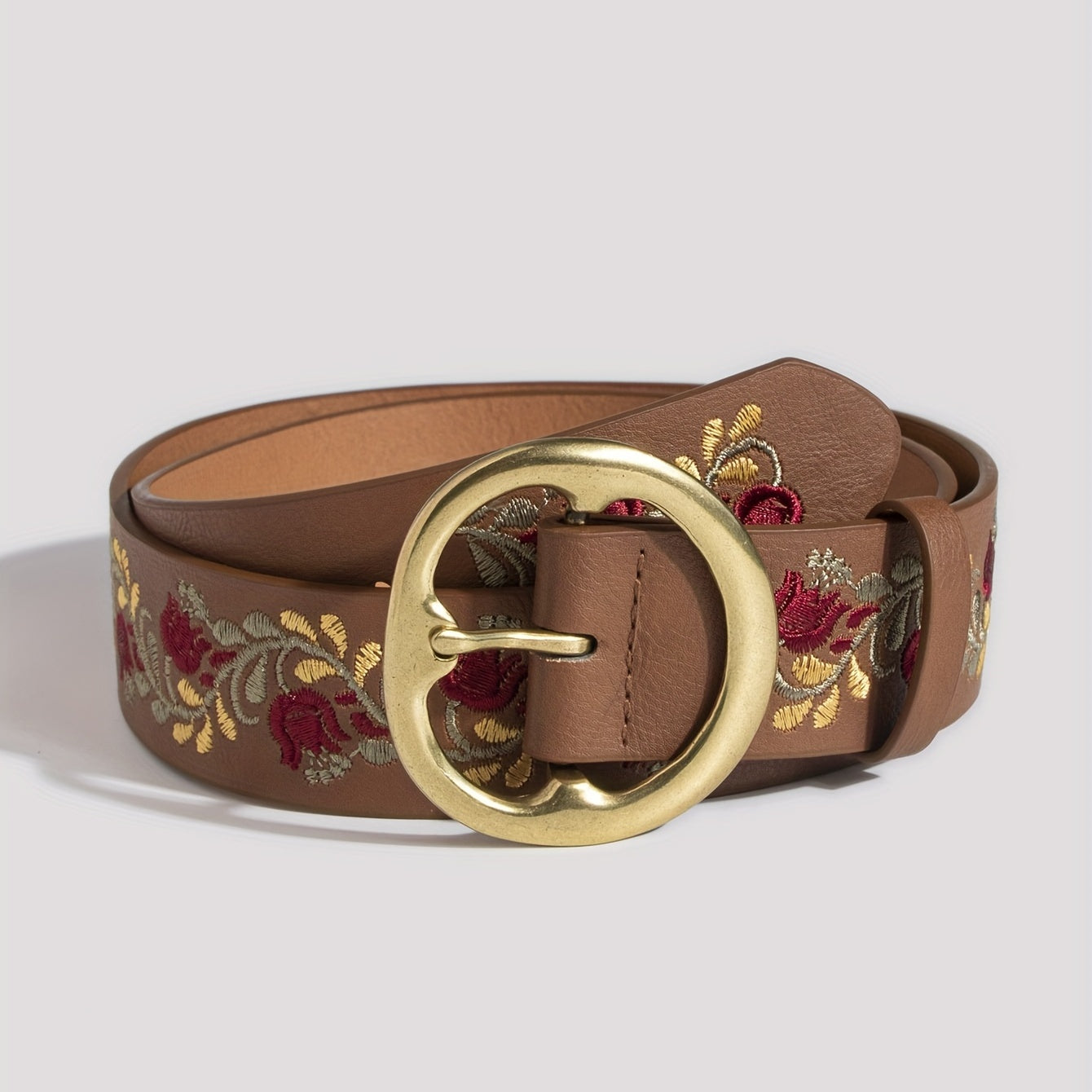 Boho Flower Embroidery Belt for Women