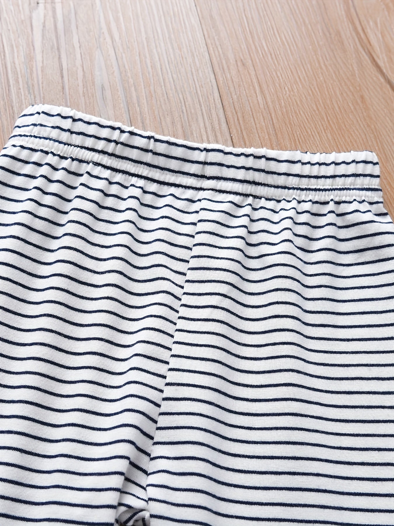 Girls Striped Strawberry Leggings with Ruffle Trim