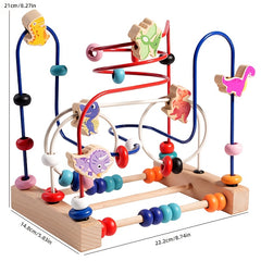 Wooden Animal Dinosaur Bead Maze Hand Eye Coordination Game